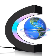 Poojaed Magnetic Levitating Floating Globe with LED Lights Cool Gadgets C Frame Globe Lamp for Men Father Husbands Boys and Girls Cool Tech Item for Office Home Bookshelf Desk Decor